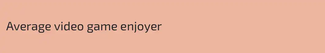 Average video game enjoyer 
